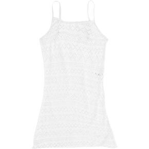 Milumia Girl's Crochet Swim Cover Up Knitted Beach Cami Dress Bikini Coverups