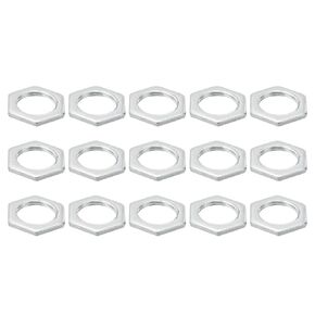 PATIKIL M12x1.0 Steel Hex Nuts, 50 Pack Metric Thread Zinc Plated Finished Hardware Nuts Screw Bolt Fasteners for Lamps Machinery Repair 3mm Height 14mm Width