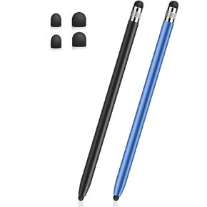Stylus Pens for Touch Screens(2-Pack), Sensitivity & Precision Stylus Pens for iPhone/iPad Pro/Samsung Galaxy/Tablets and All capacitive Touch Screen Devices + 4 Replaceable Rubber Tips