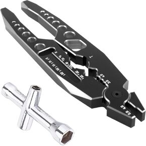 RC Shock Absorber Pliers RC Multifunction Pliers RC Rod Ends Disassemble Tools & Small Cross Socket Spanner Compatible with Traxxas Arrma Axial Losi Redcat HSP 1/8 1/10 RC Car Truck (Red)