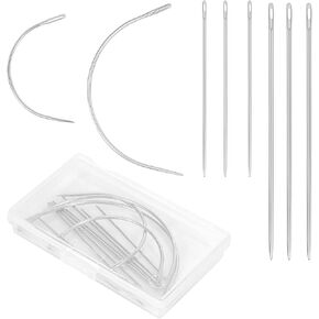 Professional Large-Eye Leather Stitching Needles 16PCS（Blunt Needles）4 Different Sizes for Leather DIY Crafts Projects