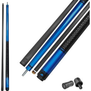 RHINO Nebula Pool Cue - Blue (Radial Joint) - 12.8 mm,12.4 mm Tip Diameter. Straightness. 100% Carbon Fiber Shaft & Composite Butt. Easy to Control