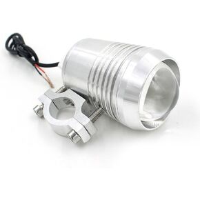 wecade® Motorcycle Spot Work Driving Fog LED Headlight Bulb Waterproof 1200lm 12v-60v Fit for Yamaha, Kawasaki, Suzuki, Dirt Bikes, Atv, UTV Cruisers Etc (Chrome)