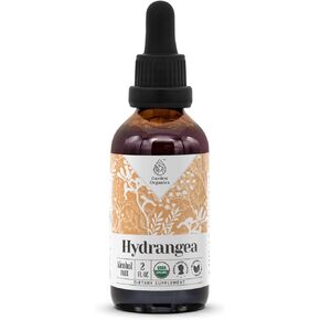 Hydrangea USDA Organic Alcohol-Free Extract | Dietary Supplement, High-Potency Tincture | Natural Certified Organic Hydrangea (Hydrangea arborescens) Dried Root (2 oz)