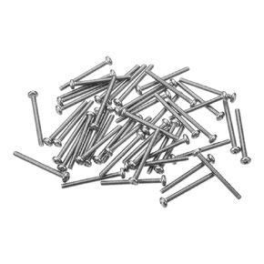 MroMax M1.6 x 8mm Machine Screws Pan Phillips Cross Head Screw 304 Stainless Steel Fasteners Bolts Silver Gray 50Pcs