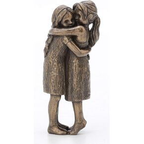 Friendship Forever Girls Hugging Figurine - Perfect for Sisters & Best Friends!