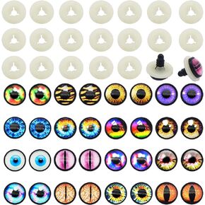 10mm 16 Pairs Safety Eye for Stuffed Animal Doll Making with Washer Craft Round Pupil Eyes Teddy Bear Amigurumi Crochet Toy