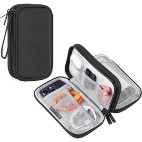 Electronic Accessories Organizer Carry Bag, Travel Cable Storage Case Portable Waterproof Double Layers All-in-One Storage Bag for Cord, Charger, Earphones, U Disk, USB Cable (M)