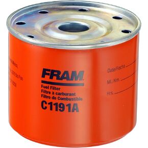 FRAM C1191A High Performance Replacement Spin-On Fuel Filter for Optimal Engine Protection, Fits Select Diesel Engine Models