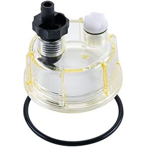 فلتر الوقود البحري R12T/فاصل المياه راكور S3240 120AT 18-7947 ​​35-60494-1 مع وعاء تصريف شفاف 30 ميكرون جزء بديل للسيارات (فلتر الوقود R12t)