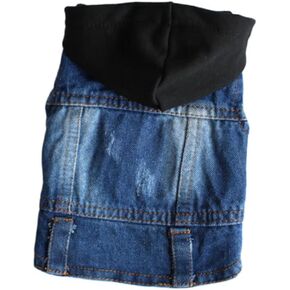 Angoily Pet Vests 2pcs White Spring and Summer Denim Jacket Dog Jeans Jacket