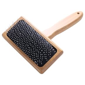 Dog Brush Pin Brush for Dogs Pet Slicker Brush with Bamboo Handle for Dogs and Cats Pin Brush for Removing Shedding, Tangles and Fluff