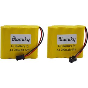 Blomiky 2pcs 4.8V 700mAH Ni-Cd AA Battery Pack Suitable for SY-E511 RC Excavator C181 C182 C185 4WD Off Road Rock Crawler RC Vehicle / 4.8V 700mAh Yellow 2