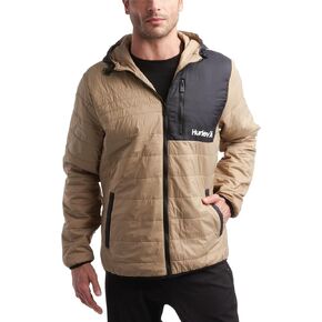 Hurley Men's Jacket - Balsam Lightweight Packable Puffer Coat - Weather Resistant Outerwear Windbreaker Coat for Men (M-XL)