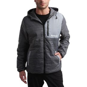 Hurley Men's Jacket - Balsam Lightweight Packable Puffer Coat - Weather Resistant Outerwear Windbreaker Coat for Men (M-XL)