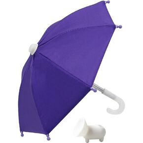 Umbrella for Phone, Phone Umbrella Suction Cup Stand, Outdoor Anti-Glare Mini Umbrella，Car Bike Navigation Cell Phone Sunshade Holder (Noble Purple)