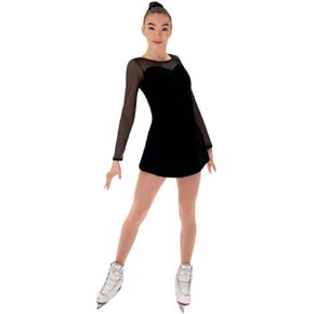 Mondor Plain Velvet Figure Skating Dress 2851