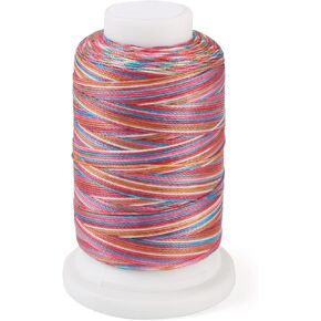 Pandahall 251.5 Yards 6-Ply Waxed Polyester Cord Roll 0.5mm Gradient Color Wax Coated Beading Thread String Rope for Braided Bracelets Bookbinding Macrame Crafts, Crimson