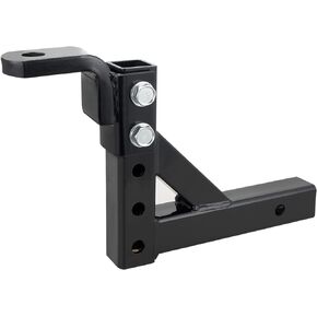 Adjustable Trailer Hitch 2 Inch Receiver Mount 8 Positions Rise/Drop Adjustable Hitch Amount for 2 Inch Opening Class III 5000lbsGTW