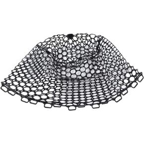 Fishing Net, 14.9x12.6in Replacement Fishing Net Deepened Soft Flexible Black Rubber Fishing Landing Mesh for Angler Freshwater Saltwater