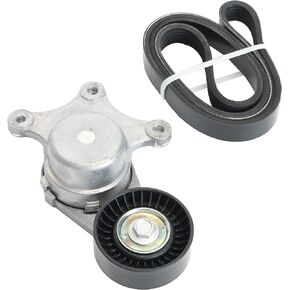 Drive Belt Tensioner Kit, Belt Drive Component Kit, Fits for Ford Edge Explorer Fusion Taurus, for Lincoln MKS MKT MKX MKZ, for Mazda CX-9, for Mercury Sable,07-19, 38485 49450 6PK1140 1060450