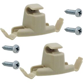 2 PCS 51168243575 Interior Sun Visor Hook Clip Bracket Fit for BMW E46 323i 323Ci 325i 325Ci 325xi M3.OEM:51168243575. (Beige)