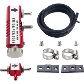 Dewhel MBC Manual Turbo Boost Controller Kit Adjustable Red 1-30PSI Boost Bleed Valve Universal Fit BRZ Mitsubishi Hyundai Toyota Lexus Kia Nissan Honda Scion Infiniti Acura Mazda
