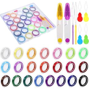 WSICSE 22 Rolls 0.8mm Elastic String for Bracelets, 22 Color Bracelet String Stretchy Bracelet String for Beading Necklace Jewelry Bracelet Making