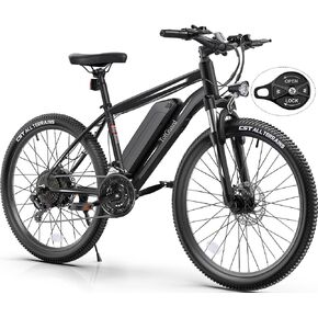 TotGuard Electric Bike, 27.5" Electric Bike for Adults 500W Ebike 21.6MPH Adult Electric Bicycles Electric Mountain Bike,48V 499WH Removable Lithium Battery,21-Speed Gears,Lockable Suspension Fork