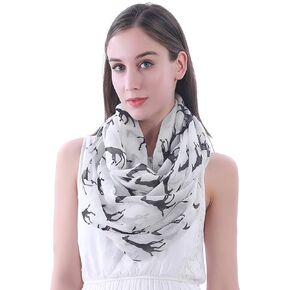 Lina & Lily Giraffe Animal Print Women's Infinity Scarf Lightweight