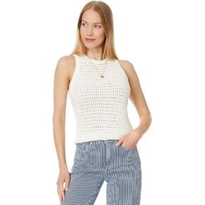 Madewell Women's Crochet Knit Crew Neck Sweater Tank