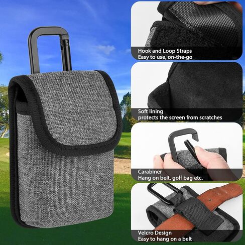 حقيبة حمل Xxerciz لجهاز Izzo Swami 6000 Golf GPS وSwami Vibe Golf GPS، حافظة بديلة واقية للسفر لشاشة GPS للجولف مع حلقة تسلق، محمولة وخفيفة الوزن، رمادي in Saudi Arabia