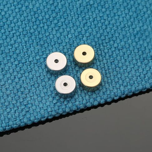 استبدال الأقراط للأزرار، 4 قطع من الأقراط المصنوعة من الفولاذ المقاوم للصدأ للأذنين المتدلية، الأقراط الثقيلة المثقوبة تدعم دعامات الدفع الآمنة لمسمار الماس، الذهب الأبيض in Kuwait