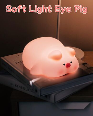 ضوء ليلي على شكل خنزير للأطفال، ضوء ليلي على شكل خنزير مع 3 مستويات خافتة للضوء، مصباح لطيف قابل لإعادة الشحن، ومؤقت ضوء ليلي للأطفال in Kuwait