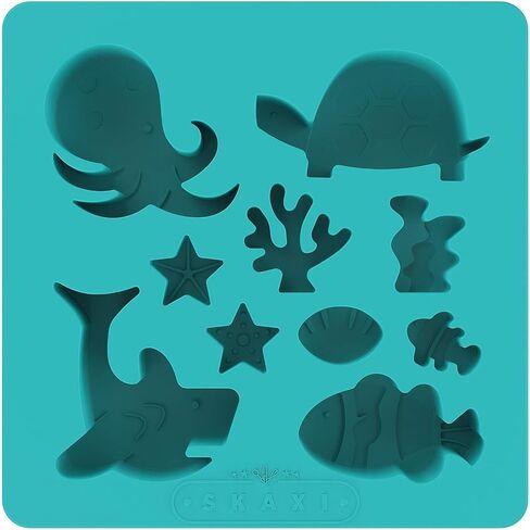 Ocean Pals Silicone Mold Tray, Perfect for Making Soap Ice Cubes Chocolate Jello Candy Baking Resin Molds, Great for Beach Themed Parties in Kuwait