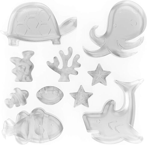 Ocean Pals Silicone Mold Tray, Perfect for Making Soap Ice Cubes Chocolate Jello Candy Baking Resin Molds, Great for Beach Themed Parties in Kuwait