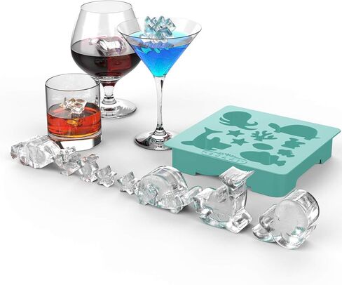 Ocean Pals Silicone Mold Tray, Perfect for Making Soap Ice Cubes Chocolate Jello Candy Baking Resin Molds, Great for Beach Themed Parties in Kuwait