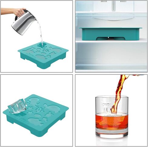 Ocean Pals Silicone Mold Tray, Perfect for Making Soap Ice Cubes Chocolate Jello Candy Baking Resin Molds, Great for Beach Themed Parties in Kuwait