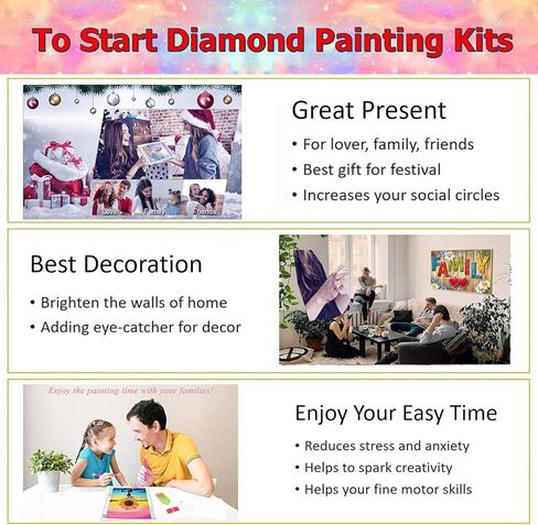 JATOK Custom Diamond Painting Kits for Adults Kids Beginners, 5D Diamond Art Alphabet Full Round Drill DIY Gem Pictures Arts Paint Letter by Number Kits for Home Wall Decor 11.8x11.8in in Saudi Arabia