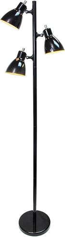 Simple Designs LF2007-BLK Metal 3 Light Tree Floor Lamp, Black in Saudi Arabia