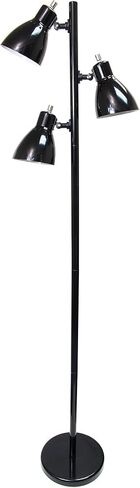 Simple Designs LF2007-BLK Metal 3 Light Tree Floor Lamp, Black in Saudi Arabia