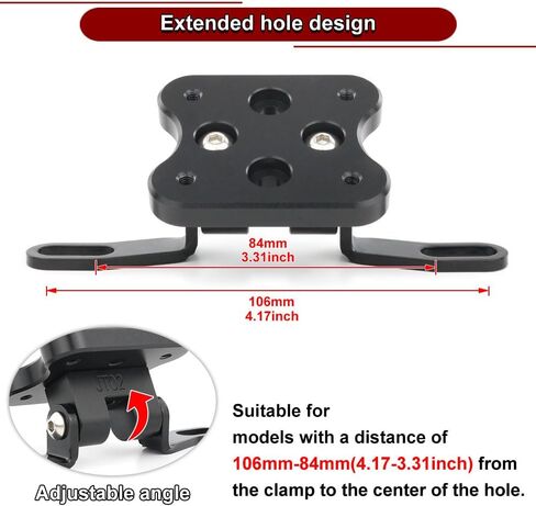 xitomer Universal GPS Mount GPS Bracket Adapter Mount, Fit for DR650 tenere 700 CB1000R Grom MSX125 Monster 800 Versys 650 DR-Z400SM, Compatible with Garmin/Tomtom Mount (AMPS Hole) in Saudi Arabia
