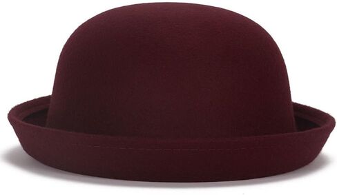 Magik Men Women Woolen Roll-up Brim Fedora Bowler Derby Bow Cloche Hat in Saudi Arabia