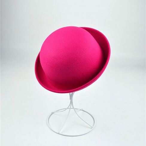 Magik Men Women Woolen Roll-up Brim Fedora Bowler Derby Bow Cloche Hat in Saudi Arabia