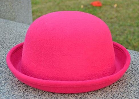 Magik Men Women Woolen Roll-up Brim Fedora Bowler Derby Bow Cloche Hat in Saudi Arabia