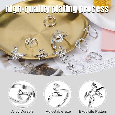 10pcs Adjustable Metal Rings, Open Circle Knitting Accessories, Braided Yarn Guide Finger Holders, Perfect for Quilting Sewing, Thanksgiving Gift in Kuwait