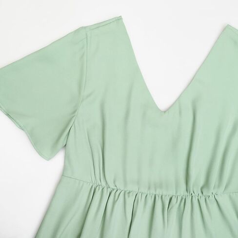 Maternity Maxi Dress Short Sleeve V Neck Baby Shower Pregnancy Dress Split Side Flowy Chiffon Ruffle Summer Dresses in Saudi Arabia