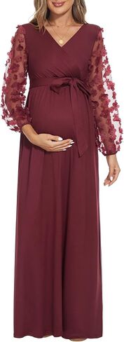 فستان الأمومة فستان الحمل الخريفي فستان استحمام الطفل فستان الأمومة لضيف حفل الزفاف فستان الحمل لالتقاط الصور فستان الأمومة الطويل فساتين الأمومة فستان الحمل الأحمر النبيذ الأحمر L in Kuwait