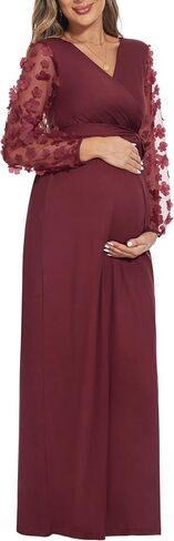 فستان الأمومة فستان الحمل الخريفي فستان استحمام الطفل فستان الأمومة لضيف حفل الزفاف فستان الحمل لالتقاط الصور فستان الأمومة الطويل فساتين الأمومة فستان الحمل الأحمر النبيذ الأحمر L in Kuwait