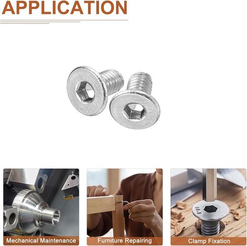 M3-0.5 x 6mm Flat Head Socket Cap Screws, 100 Pack 304 Stainless Steel Hex Socket Flat Head Screws, Full Thread, Countersunk Bolts in Kuwait